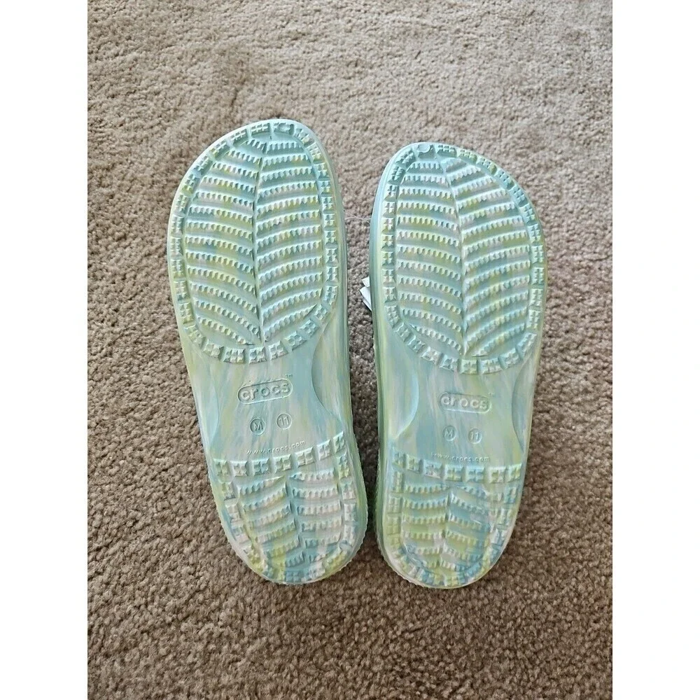 Crocs Men's Classic Slide Sandal Size 11 Marbled Tie Dye